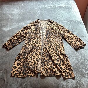 SHEIN Leopard Print Swim Cover-Up